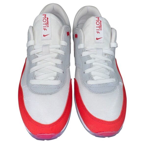 Nike Air Max Motif Next Nature GS Youth Size 6.5Y White Gray Red FJ4671 100 New - Picture 4 of 8